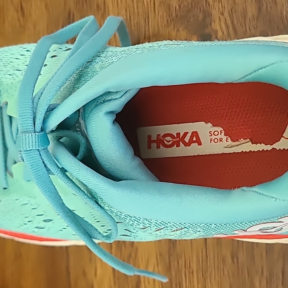 Women Hoka One One Clifton 8 Aquarella Running Shoes Sneakers 10b - Picture 8 of 11
